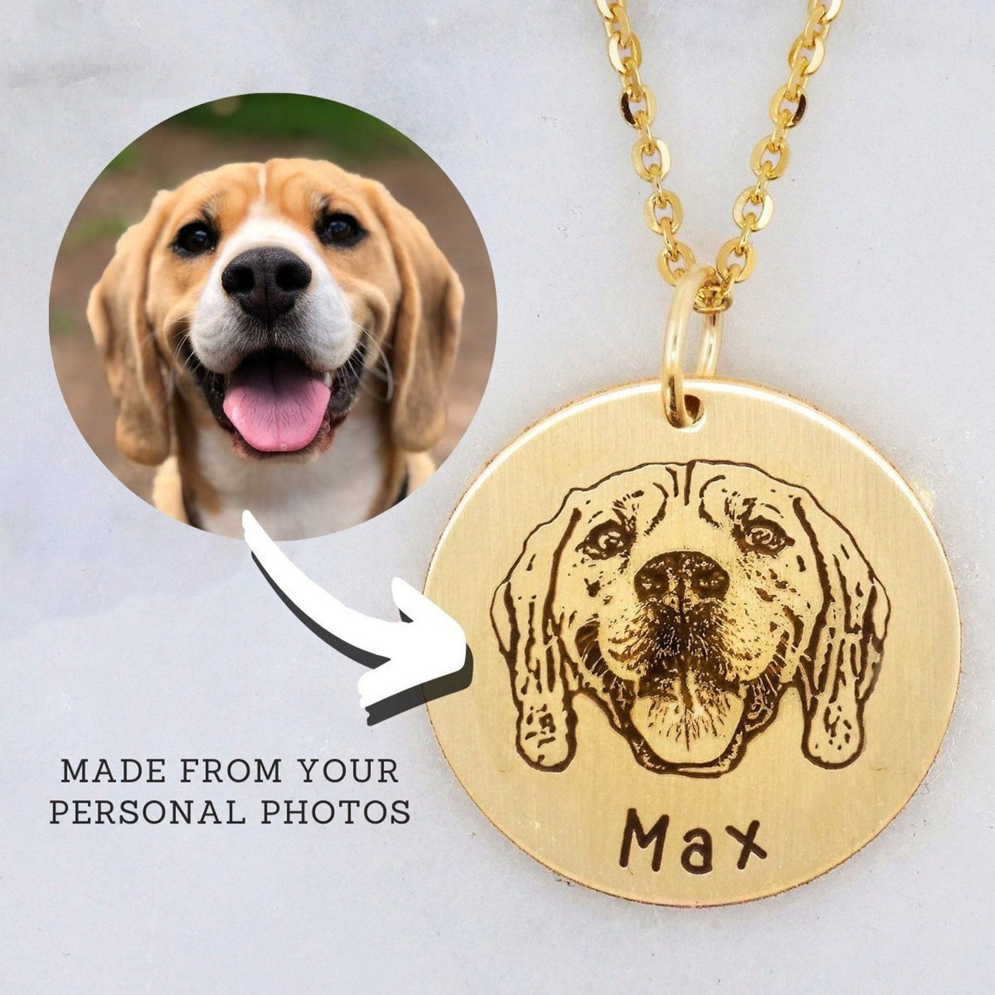 Personalized  Pet Portrait Necklace-Cherish Your Furry Friend Forever