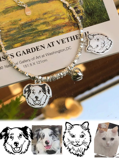 Pet Portrait Bracelet -Sterling Silver
