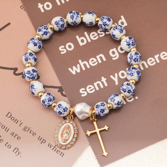 Portrait Cross Bracelet