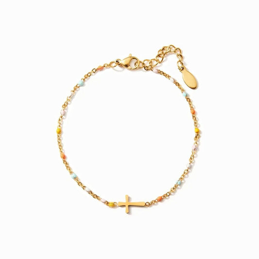 Bracelet croix de prière (1 acheté, 1 offert)