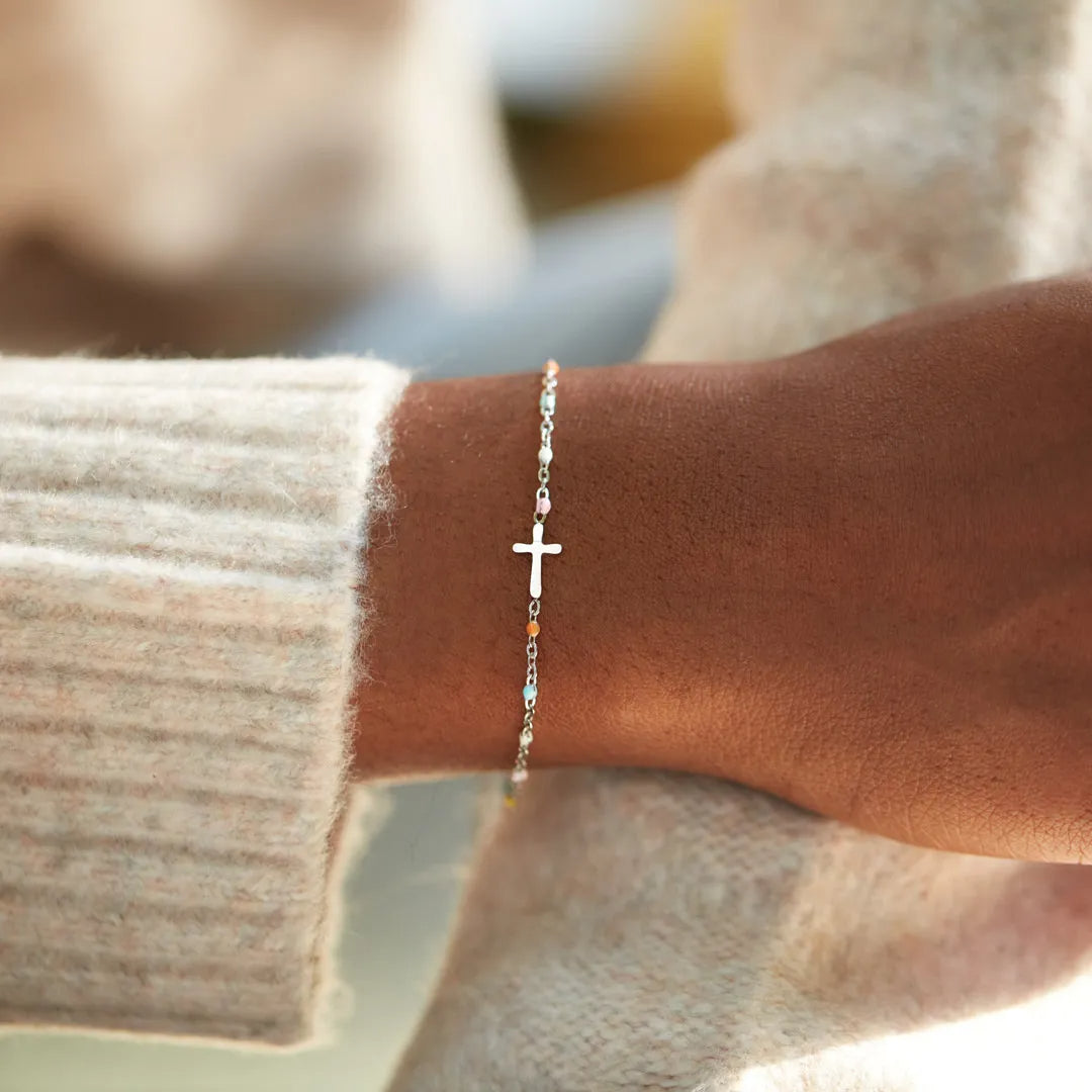 Bracelet croix de prière (1 acheté, 1 offert)