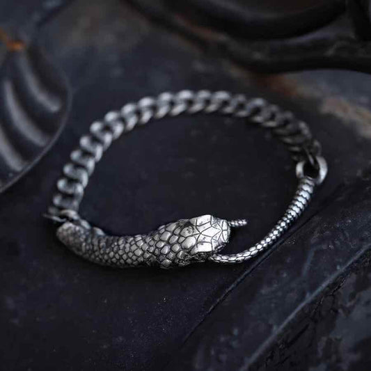 Spirit Snake Bracelet -Handmade in 999 Sterling Silver