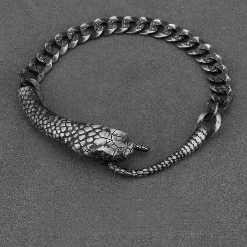 Spirit Snake Bracelet -Handmade in 999 Sterling Silver