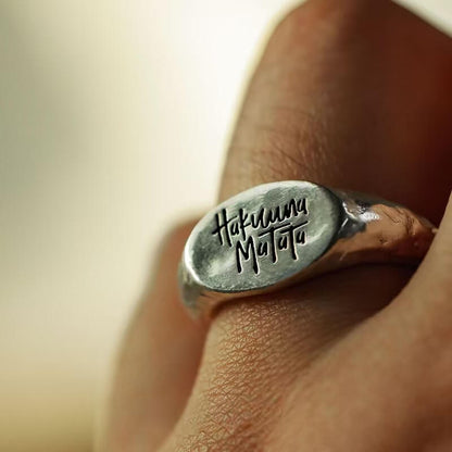 Couple's Sterling Silver Engraved Rings