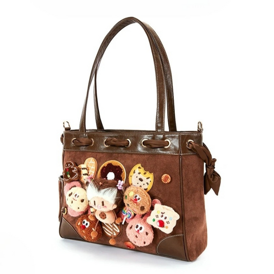 A Cookie Raised on Cookies – Trendy & Versatile Shoulder Tote Bag（Handcrafted）