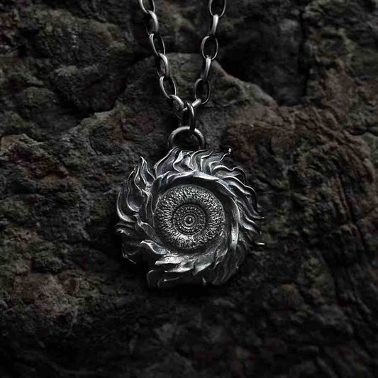 Van Gogh's Sunflowers Necklace-Handmade in 999 Sterling Silver