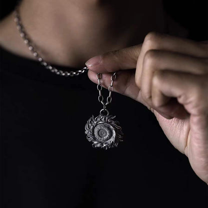 Van Gogh's Sunflowers Necklace-Handmade in 999 Sterling Silver