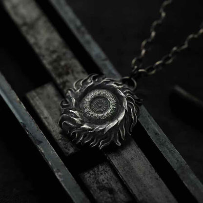 Van Gogh's Sunflowers Necklace-Handmade in 999 Sterling Silver