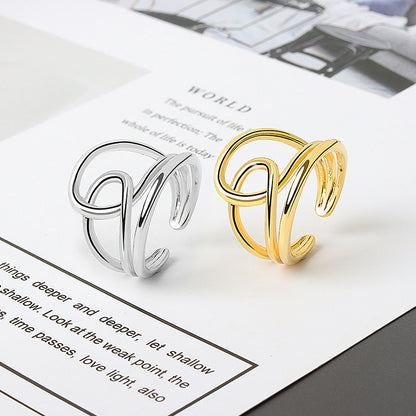 Big Silver Knot Thumb Ring