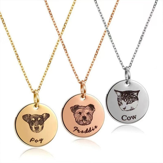 Personalized  Pet Portrait Necklace-Cherish Your Furry Friend Forever