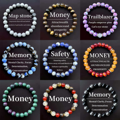 Tiger Eye, Obsidian, and Crystal Blessing Bracelet - Your Source of Luck and Protection