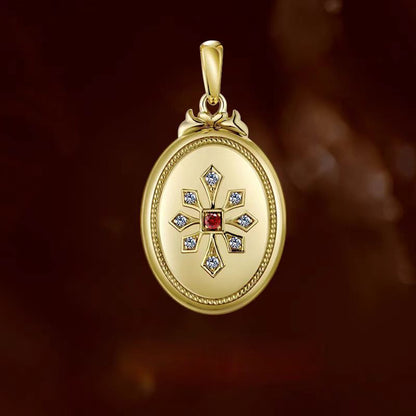 18K Gold Eight-Pointed Star Necklace-– Perfect Keepsake for Couples & Family