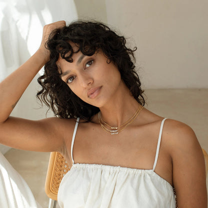 18K Yellow Gold Capital Letter Name Necklace